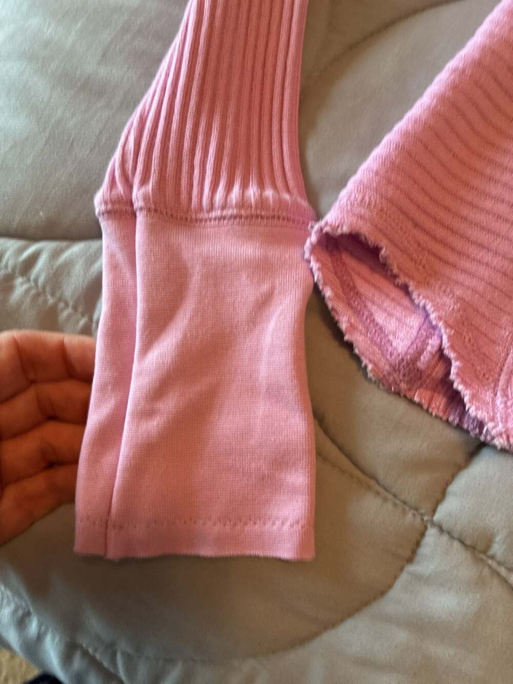 FP Movement Hit The Slopes Henley Ribbed Long Sleeve Top Lilac Sz XS A680 - Picture 8 of 10